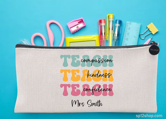 Teacher Appreciation Custom Teaching Thank You Pouch Bag Pencil Case