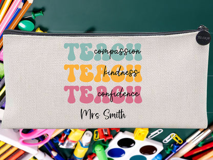 Teacher Appreciation Custom Teaching Thank You Pouch Bag Pencil Case