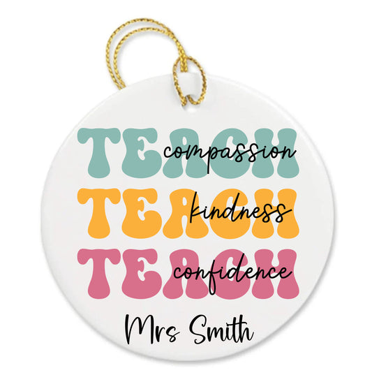 Personalized Teacher Appreciation Custom Teaching Thank You Ornament