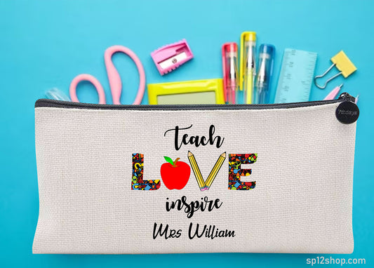 Thank You Teacher Custom Teaching Assistant Pouch Bag Pencil Case