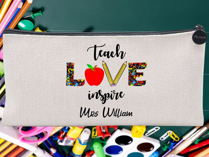 Thank You Teacher Custom Teaching Assistant Pouch Bag Pencil Case