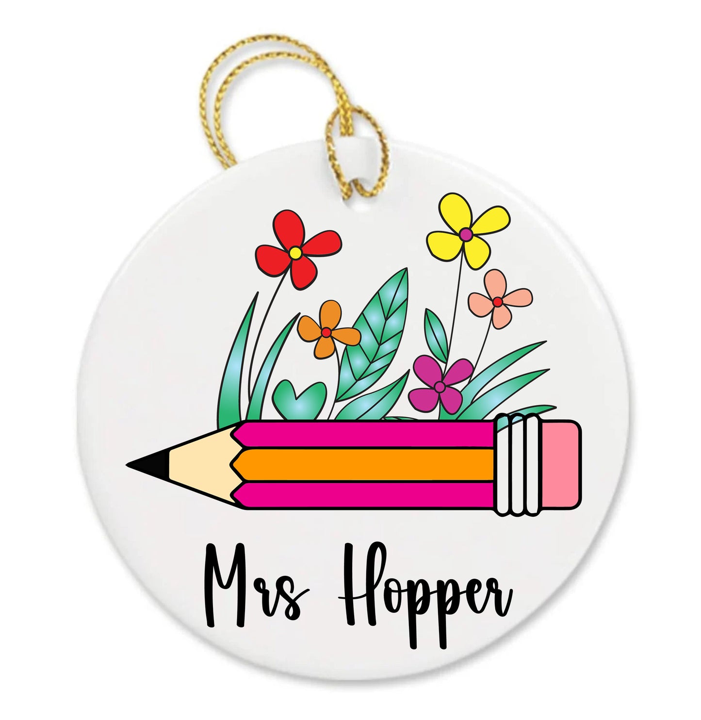 Personalized Funny Books Lover Custom Teacher Appreciation Thank You Gift Ornament