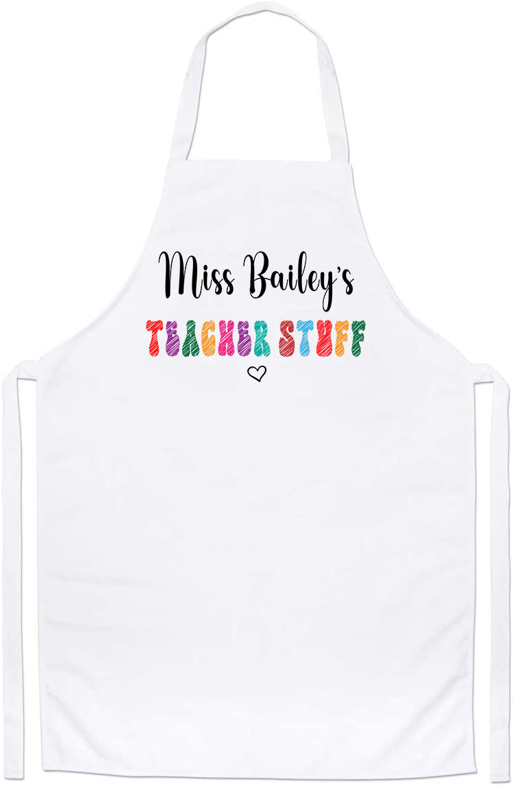 Personalized Christmas Teacher Appreciation Custom Thank You Gift Apron