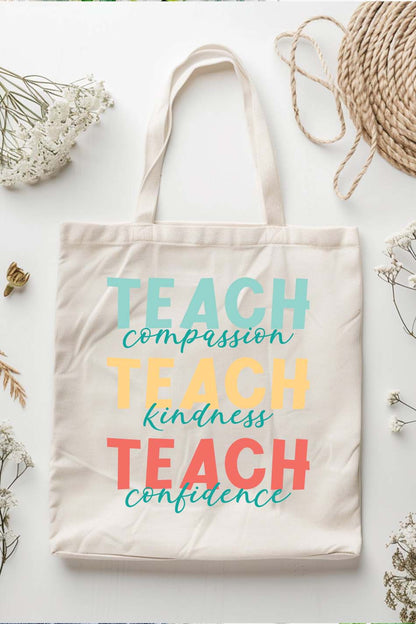 Teach Kindness Teacher Appreciation Tote Bag