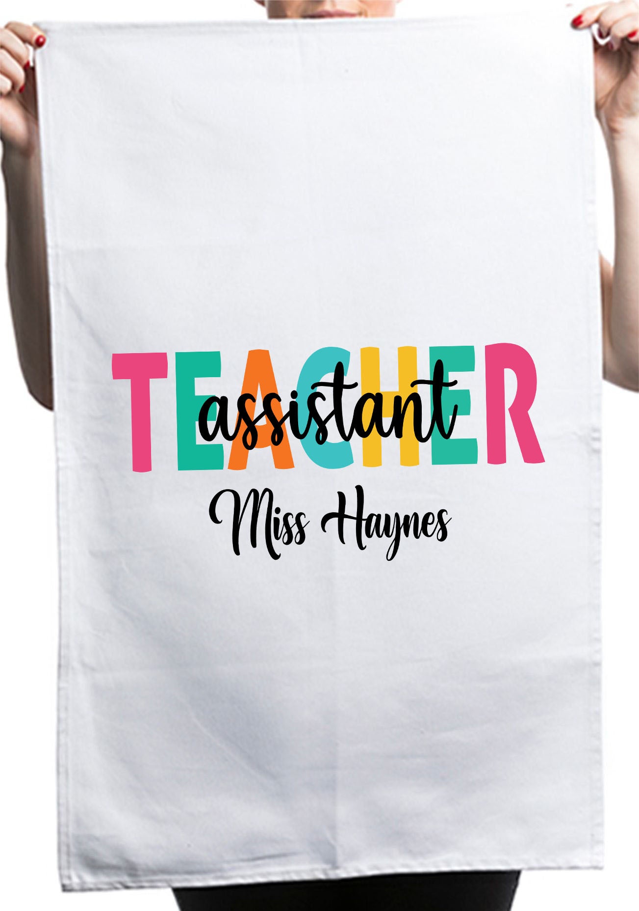 Teachers Appreciation Custom Thank You Gift Kitchen Table Tea Towel