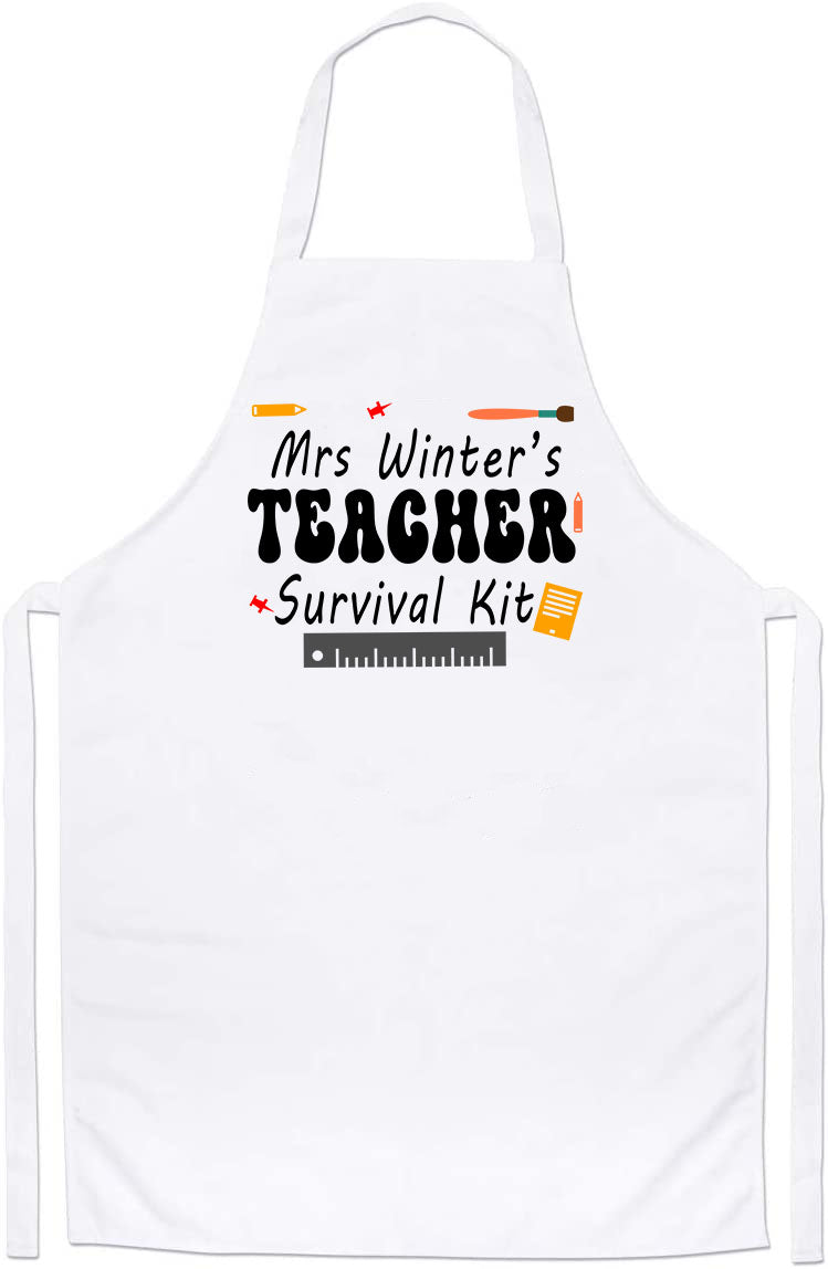 Personalized Printable Teachers Appreciation Custom Thank You Gift Apron