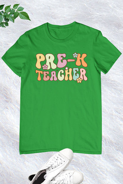 Pre K School Teacher Shirts Kindergarten Tee