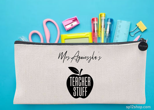 Teacher Appreciation Custom Thank You Shopping Pouch Bag Pencil Case