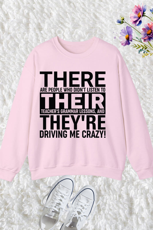 Funny English Grammar Teacher Sweatshirt