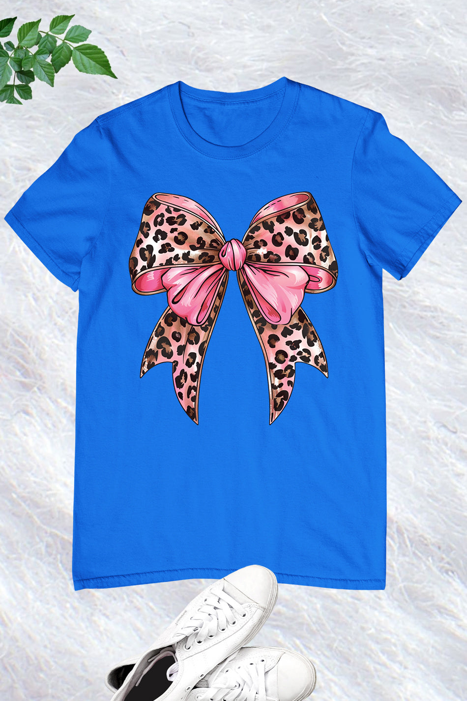 Coquette Pink Leopard Bow Girls Shirt