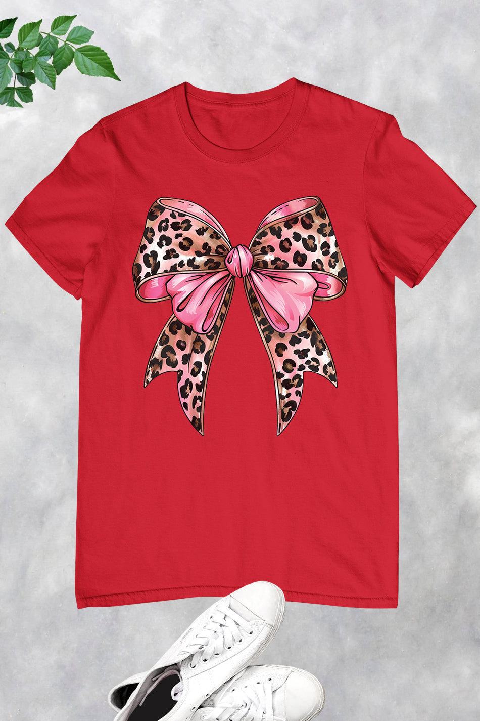 Coquette Pink Leopard Bow Girls Shirt