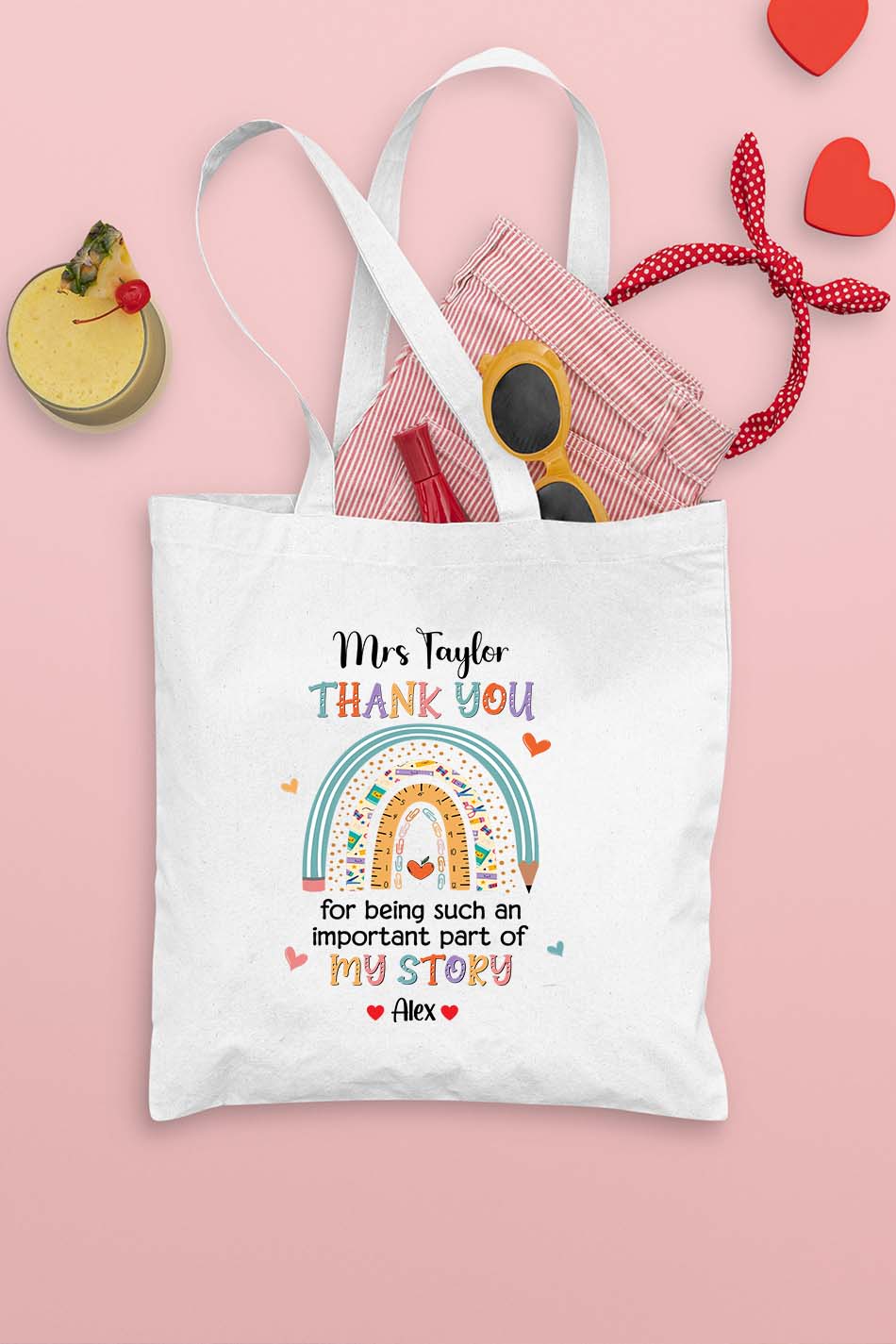 Thank You For Being Part of My Story Teacher Tote Bag