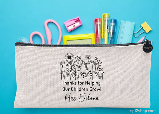 Teacher Appreciation Custom Teaching Thank You Pouch Bag Pencil Case