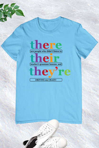 There Their They're English Literary Teacher Shirt