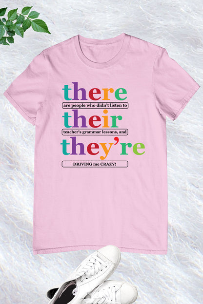 There Their They're English Literary Teacher Shirt