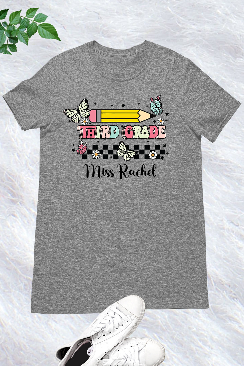 Third Grade Teacher Custom Name Shirt