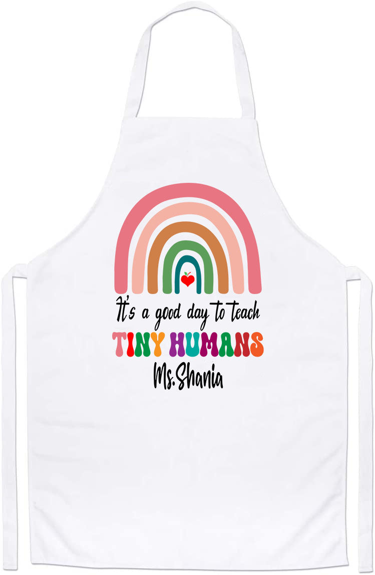 Personalized Teacher Appreciation Tiny Humans Custom Thank You Gifts Apron