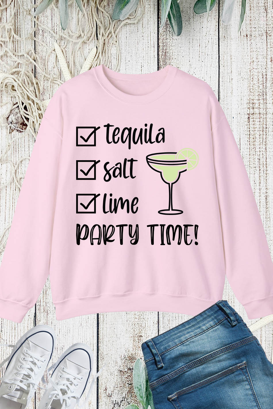 Tequila Salt Lime Party Time Sweatshirt