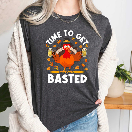 Time To get Basted Funny Turkey T-Shirt