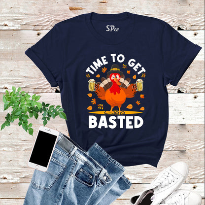 Time To get Basted Funny Turkey T-Shirt