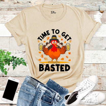 Time To get Basted Funny Turkey T-Shirt