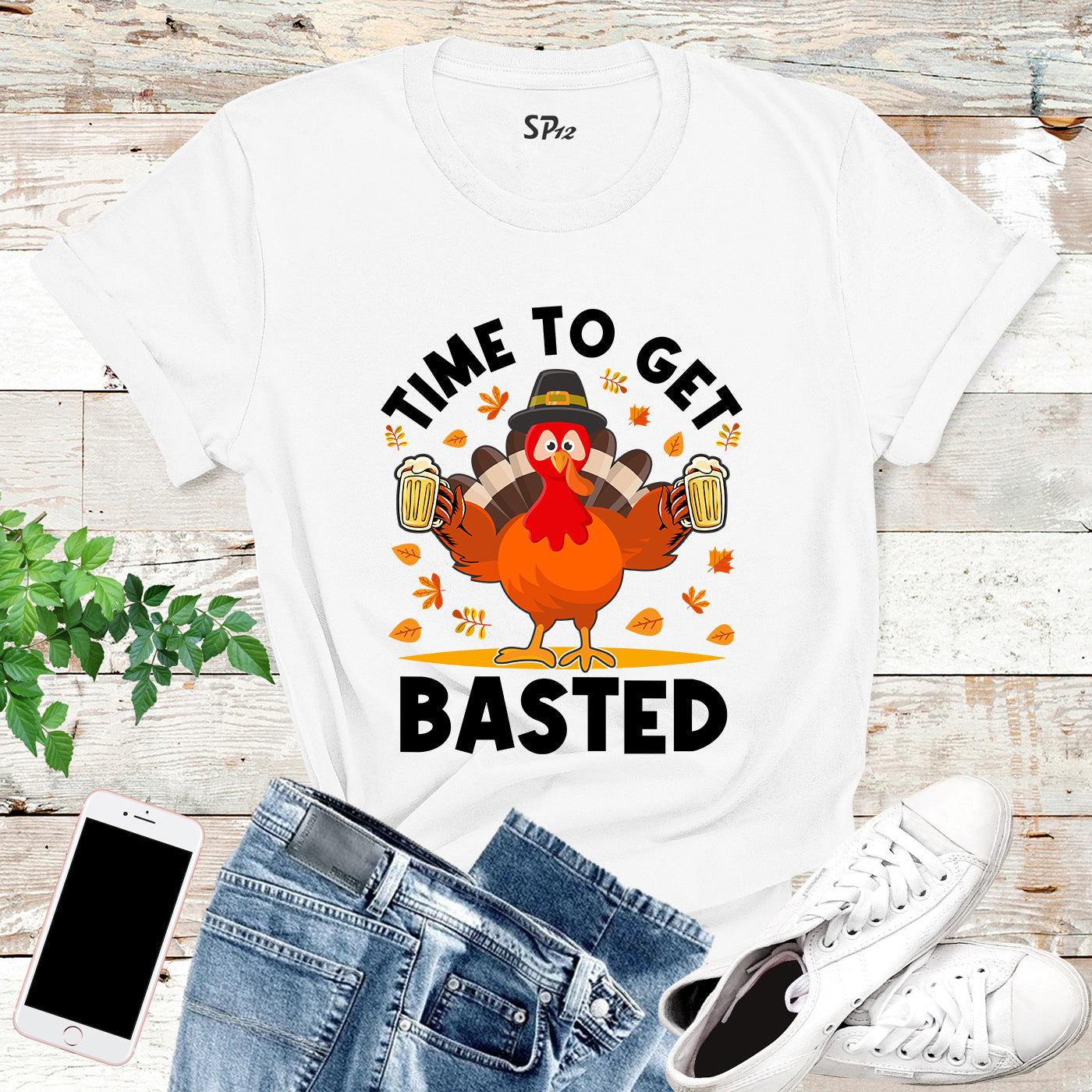 Time To get Basted Funny Turkey T-Shirt