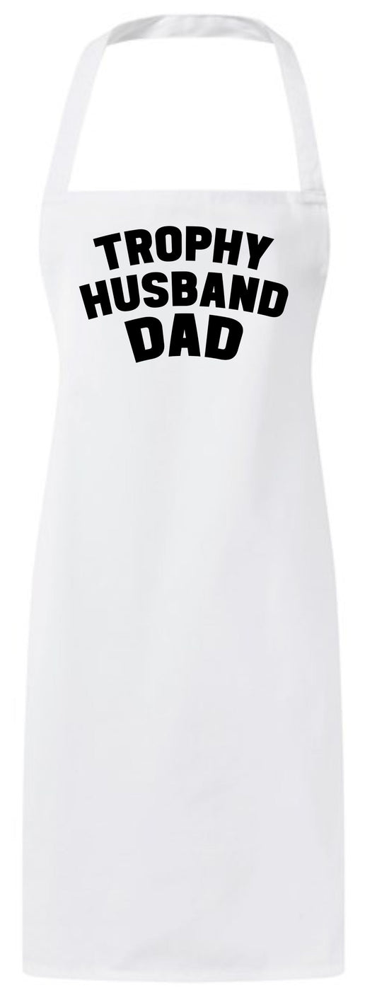 Trophy Husband World's Best Dad Lover Funny Custom Father's Day Apron