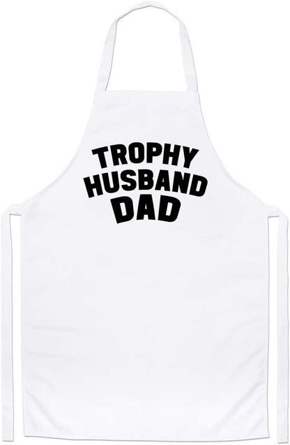 Trophy Husband World's Best Dad Lover Funny Custom Father's Day Apron