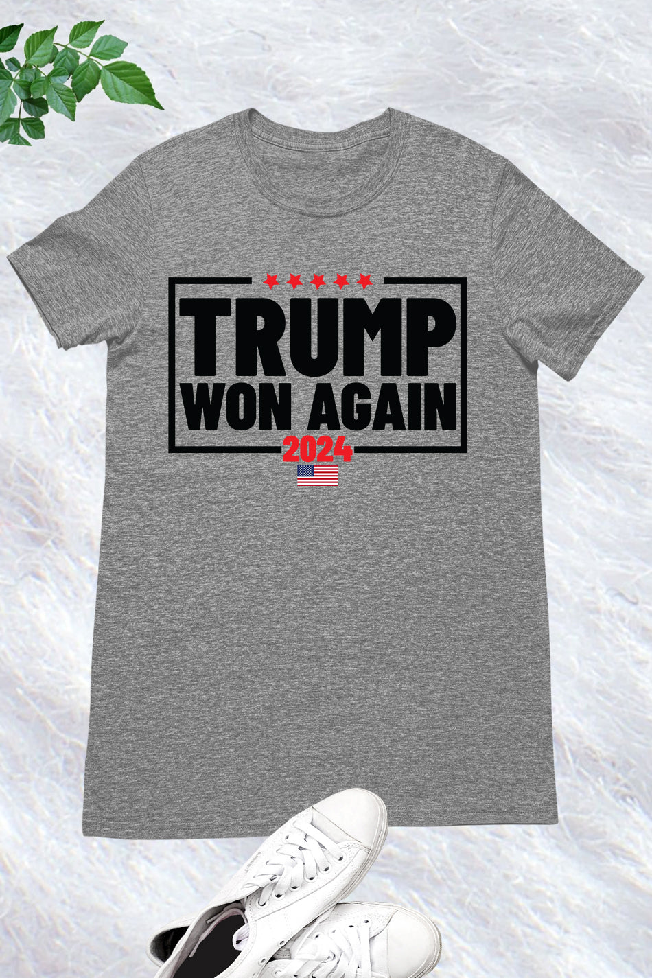 Trump Won Again 2024 American President T Shirt