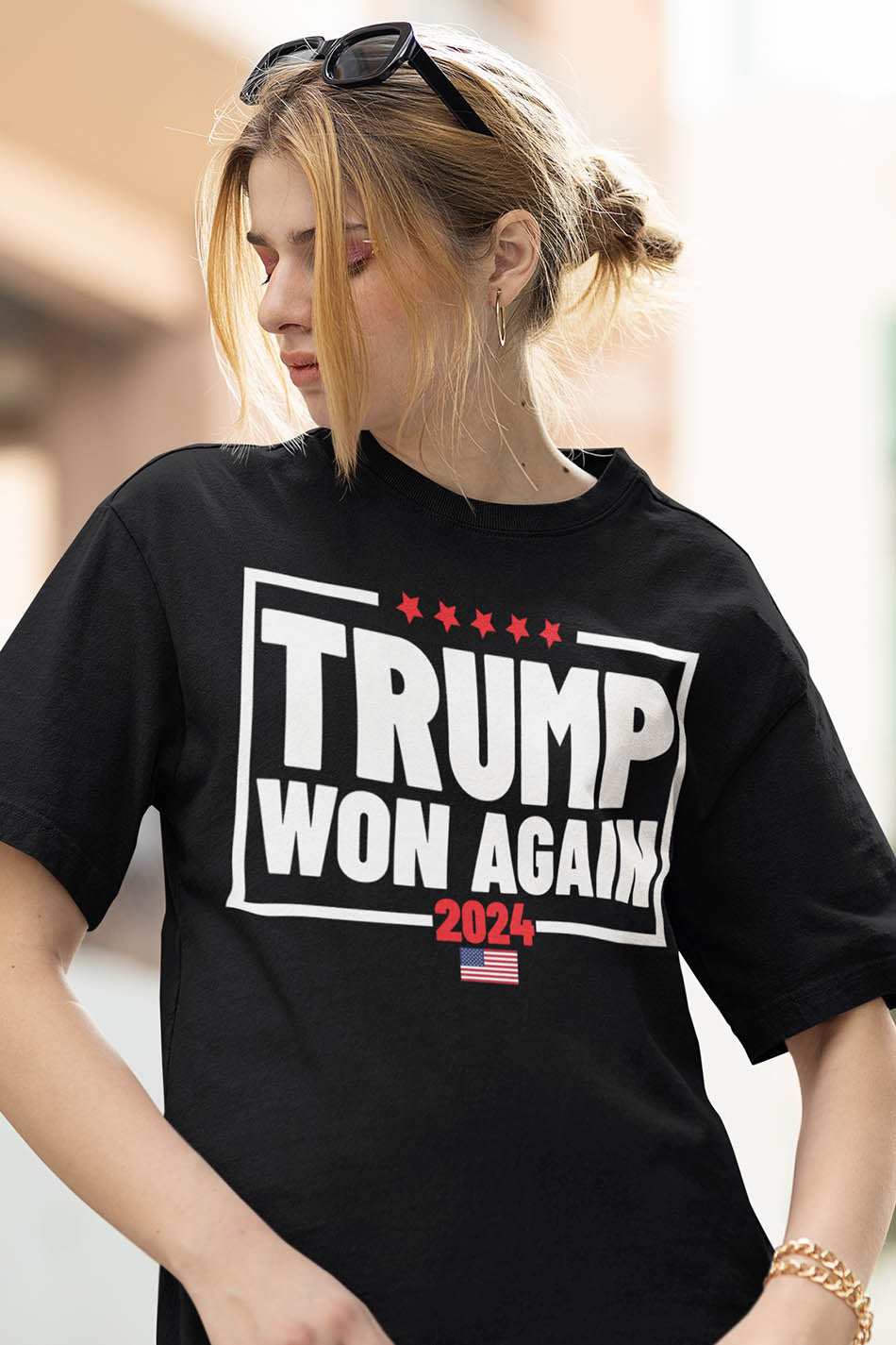 Trump Won Again 2024 American President T Shirt