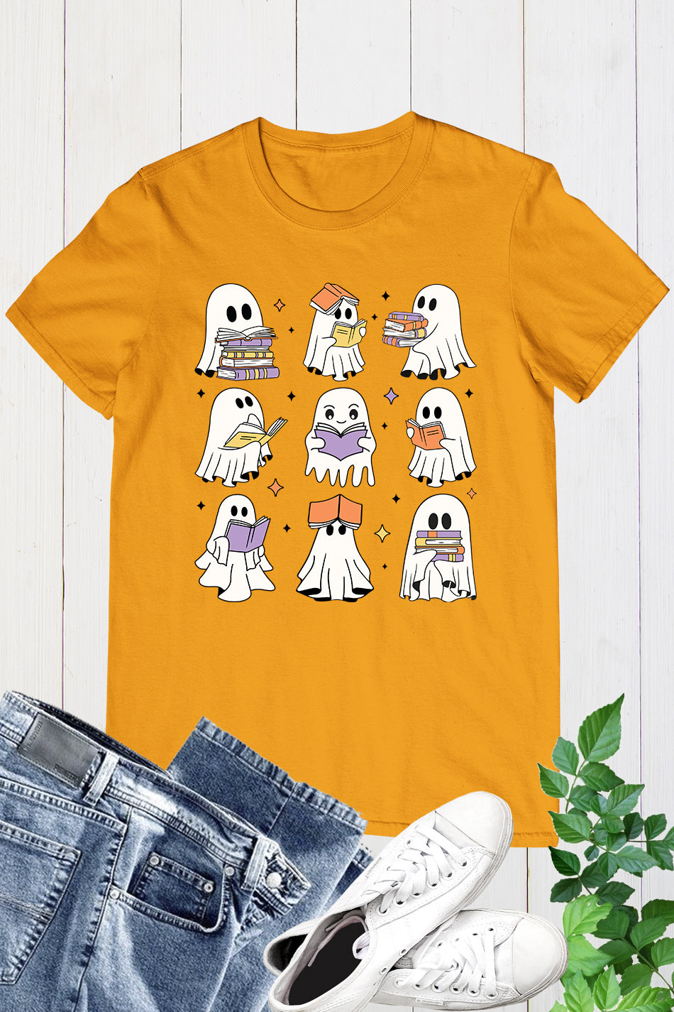 Halloween Ghost Books Shirt