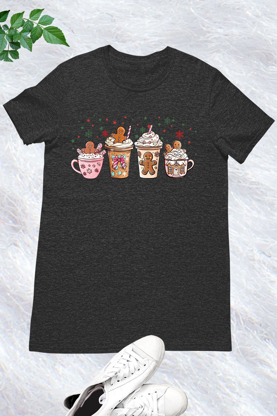 Pink Gingerbread Coffee Christmas Shirt