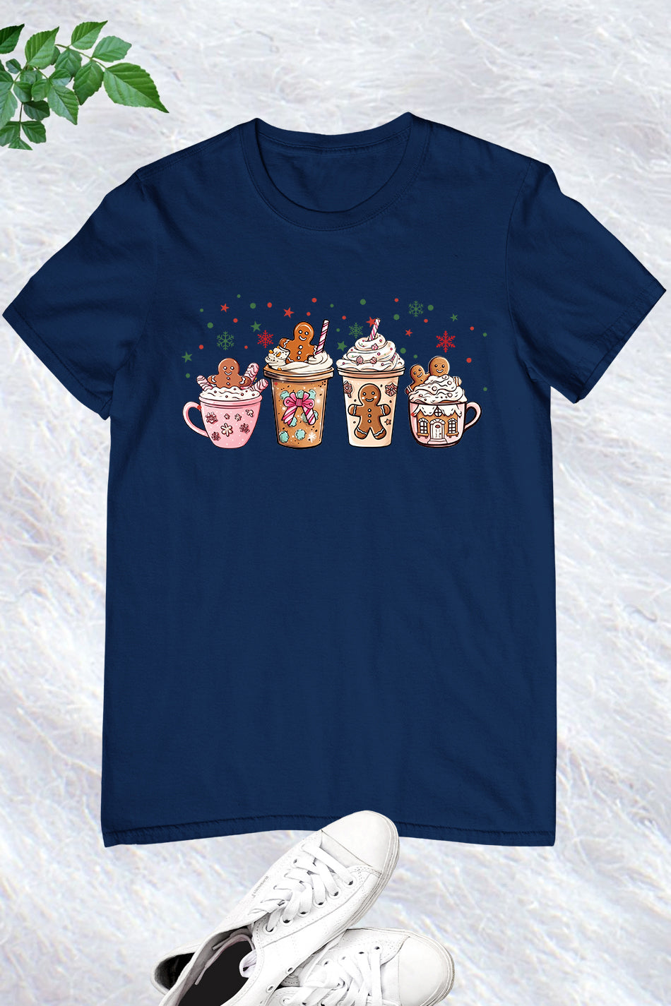 Pink Gingerbread Coffee Christmas Shirt