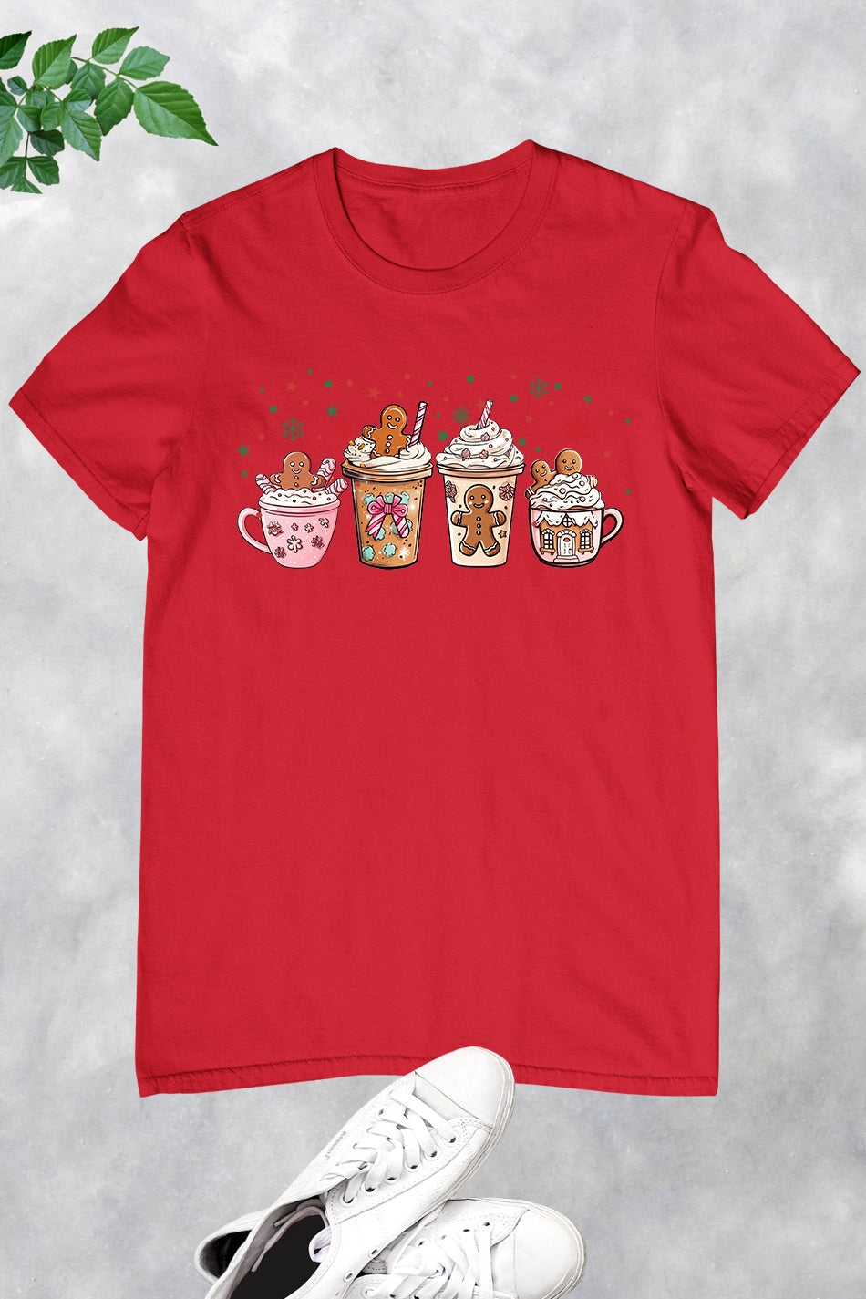 Pink Gingerbread Coffee Christmas Shirt