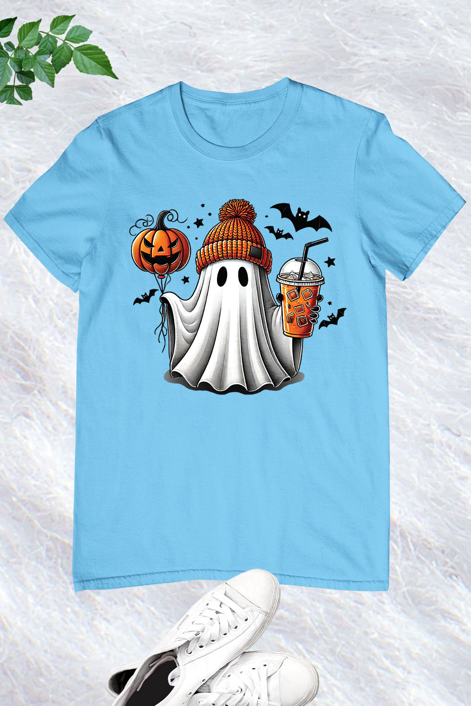 Ghost Coffee Pumpkin Halloween Fall Shirt