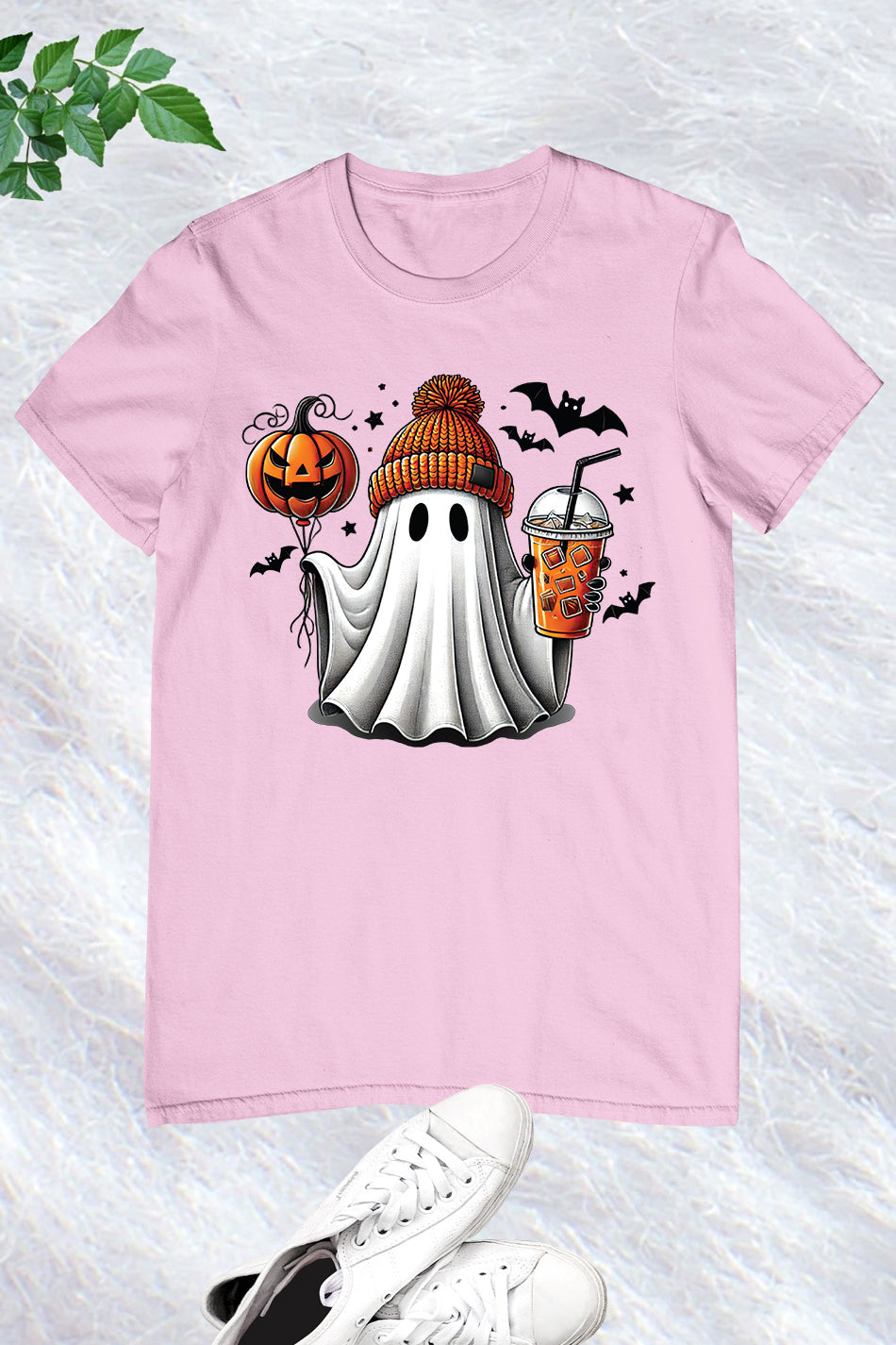 Ghost Coffee Pumpkin Halloween Fall Shirt