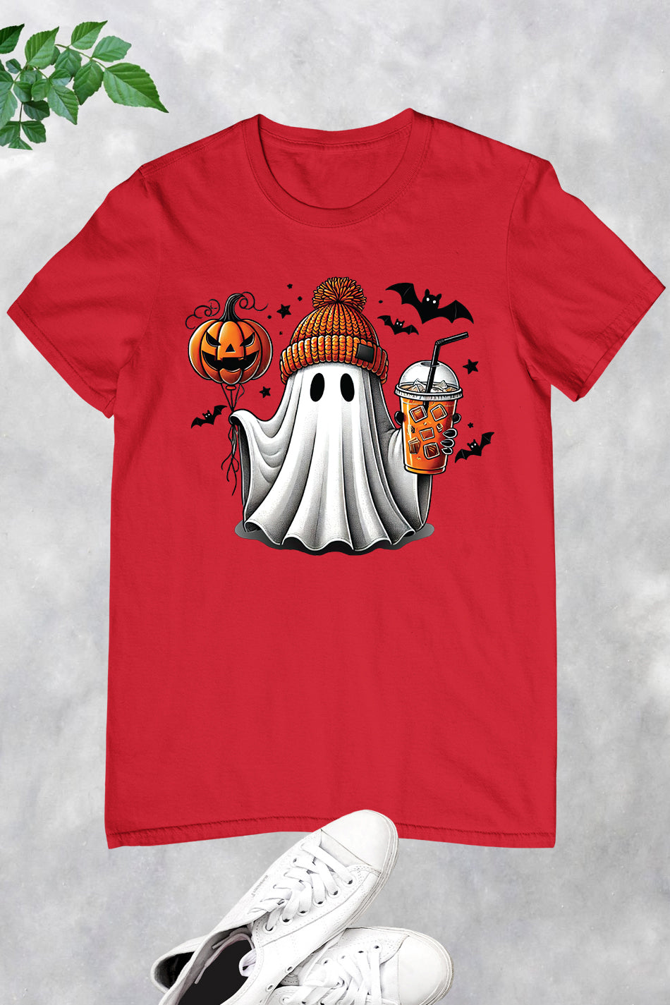 Ghost Coffee Pumpkin Halloween Fall Shirt