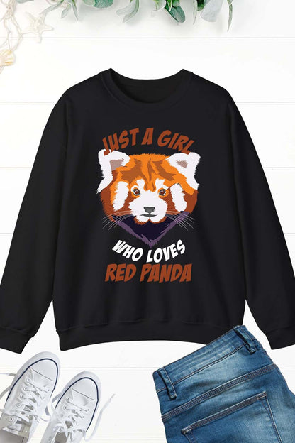 Just a Girl Who Loves Red Panda Sweatshirt