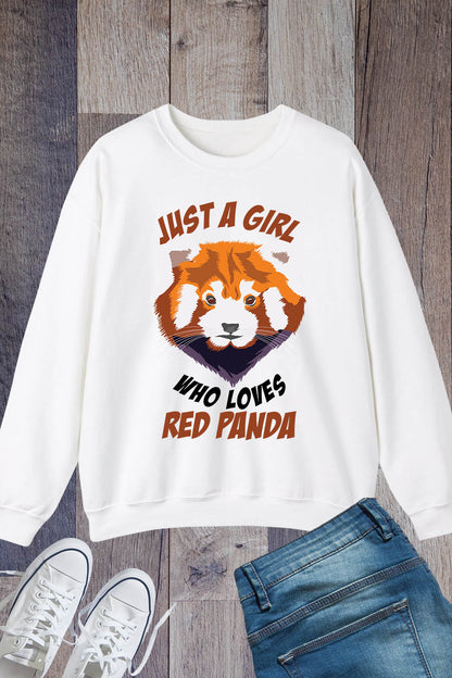 Just a Girl Who Loves Red Panda Sweatshirt