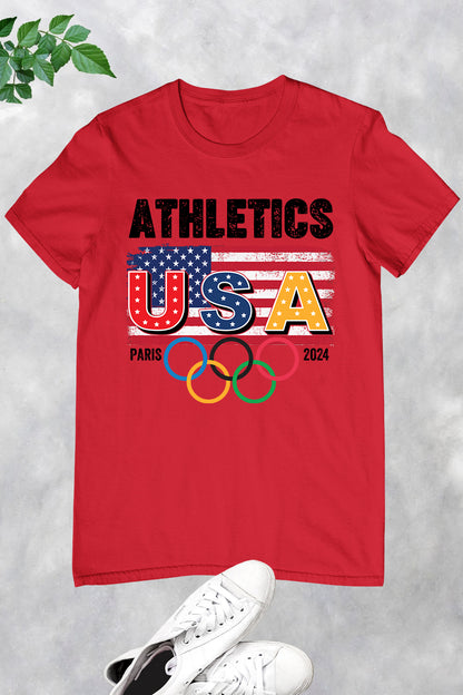 USA Athletics Supporter Olympics Paris 2024 T Shirt