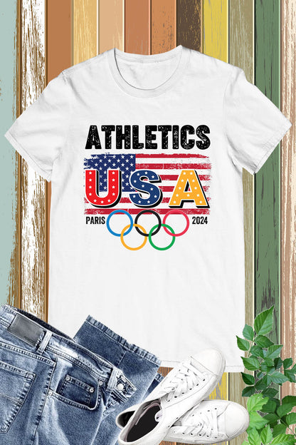 USA Athletics Supporter Olympics Paris 2024 T Shirt