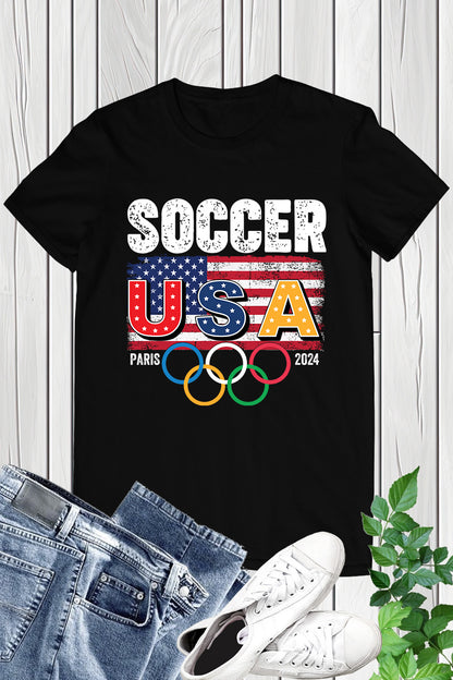 USA Soccer Supporter Olympics Paris 2024 T Shirt