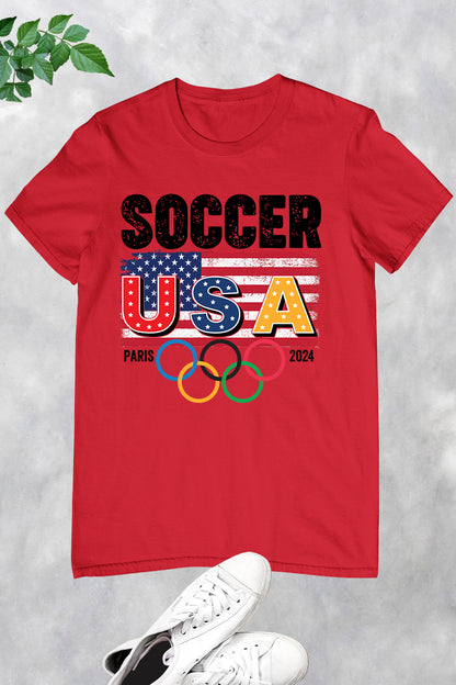 USA Soccer Supporter Olympics Paris 2024 T Shirt