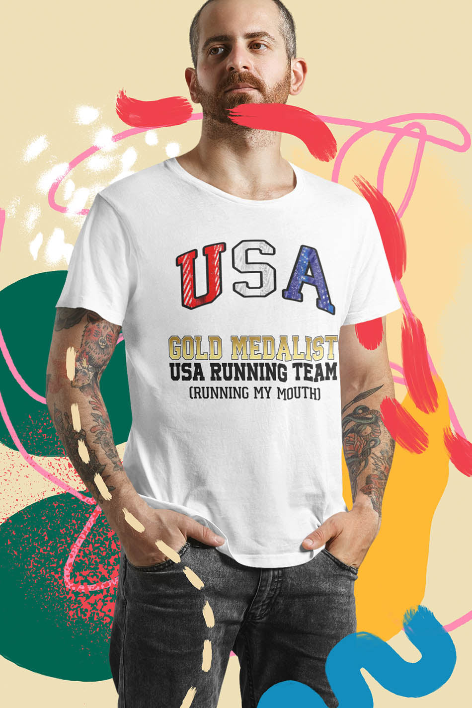 USA Gold Medalist Running Team T Shirts