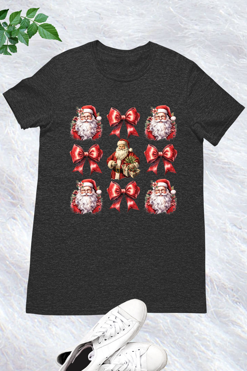 Christmas Coquette Santa T Shirt