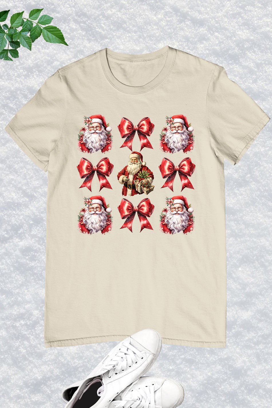 Christmas Coquette Santa T Shirt