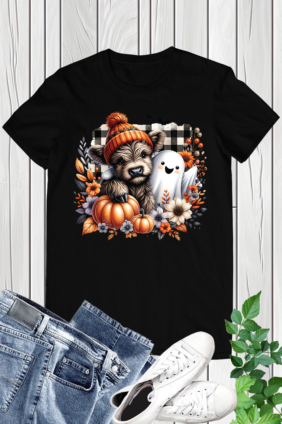 Fall Highland Cow Ghost Shirt