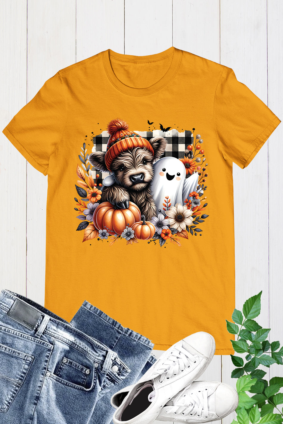 Fall Highland Cow Ghost Shirt