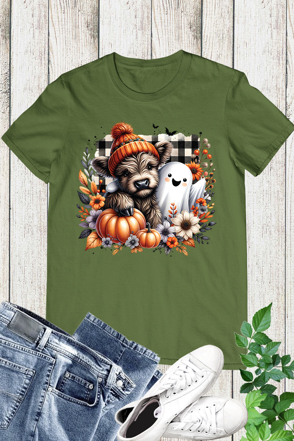 Fall Highland Cow Ghost Shirt