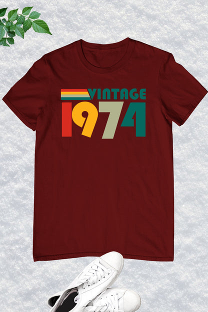 50th Birthday Gifts 2024 Vintage 1974 T Shirt